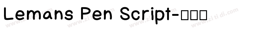 Lemans Pen Script字体转换